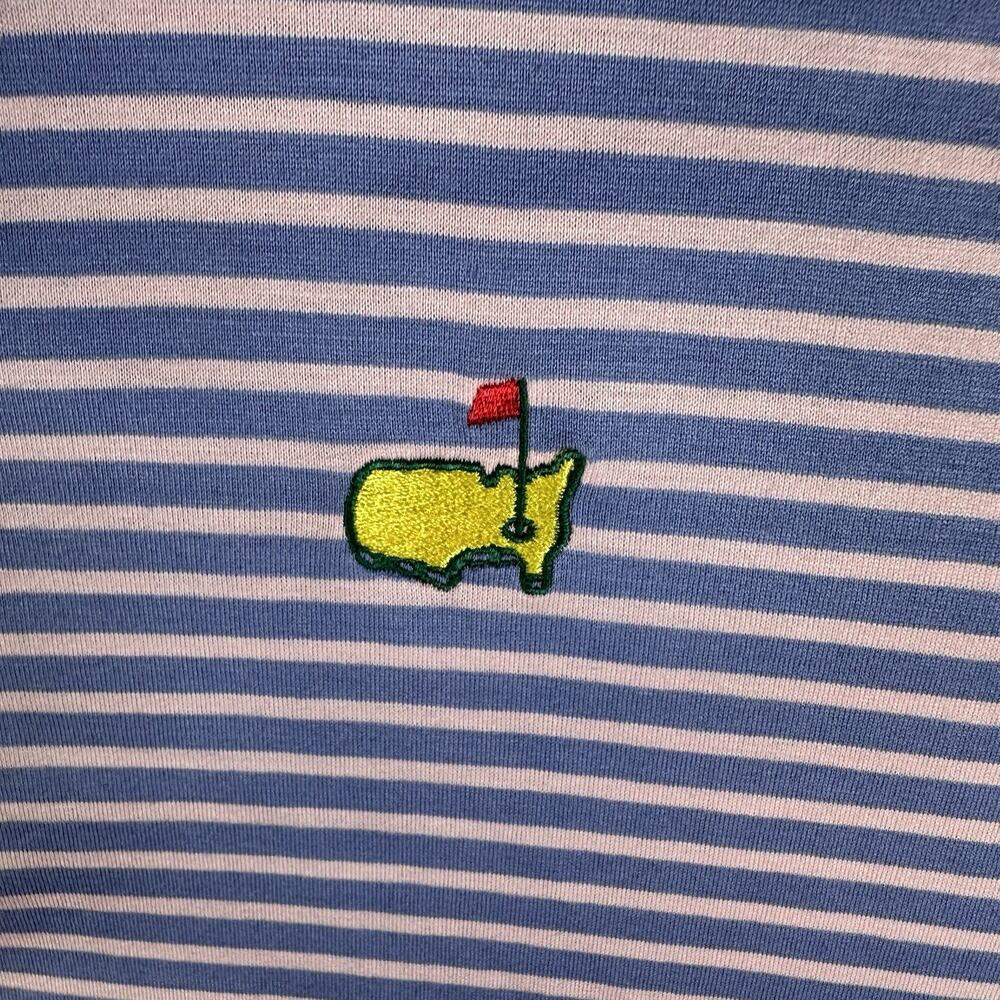 Masters Designed By Peter Millar Polo Golf Shirt Striped Men’s Size XL Preppy - Picture 3 of 8